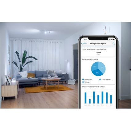 LED лампочка з регулюванням яскравості FILAMENT C35 E14/4,9W/230V 2700-6500K CRI 90 Wi-Fi – WiZ