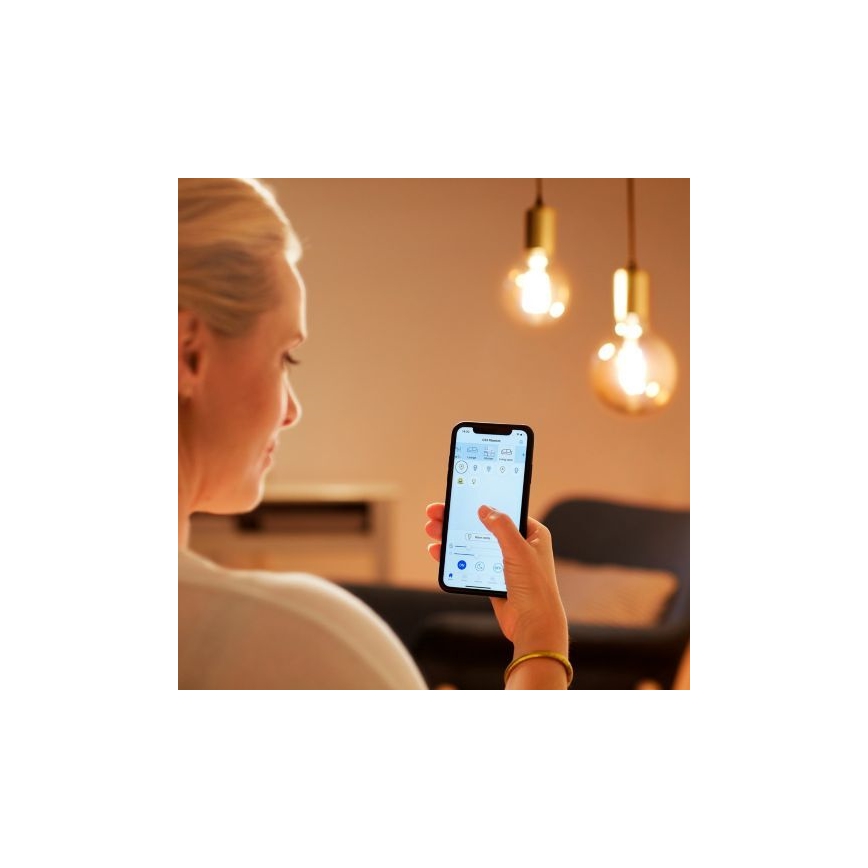 LED лампочка з регулюванням яскравості FILAMENT G125 E27/7W/230V 2700-6500K CRI 90 Wi-Fi – WiZ