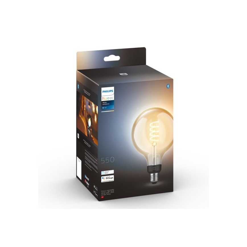 LED Лампочка з регулюванням яскравості Philips Hue WHITE AMBIANCE G125 E27/7W/230V 2200-4500K