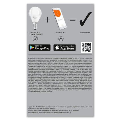 LED лампочка з регулюванням яскравості SMART+ E14/5W/230V 2700K-6500K Wi-Fi - Ledvance