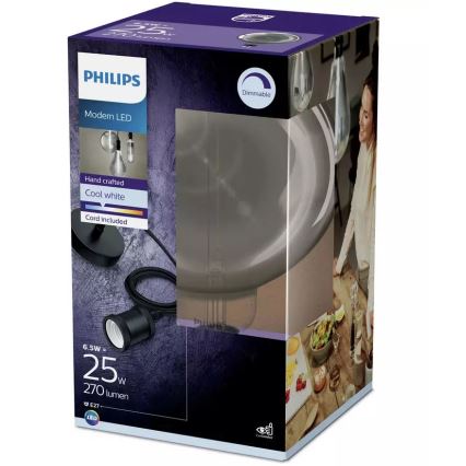 LED лампочка з регулюванням яскравості SMOKY VINTAGE Philips E27/6,5W/230V 4000K