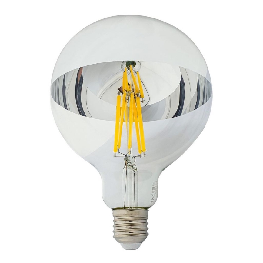 LED Лампочка DECOR MIRROR G125 E27/12W/230V срібний 4200K