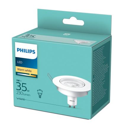LED Лампочка для точкового світильника Philips GU10/3W/230V 2700K