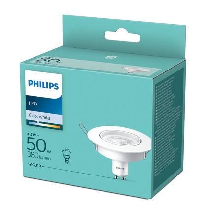 LED Лампочка для точкового світильника Philips GU10/4,7W/230V 4000K