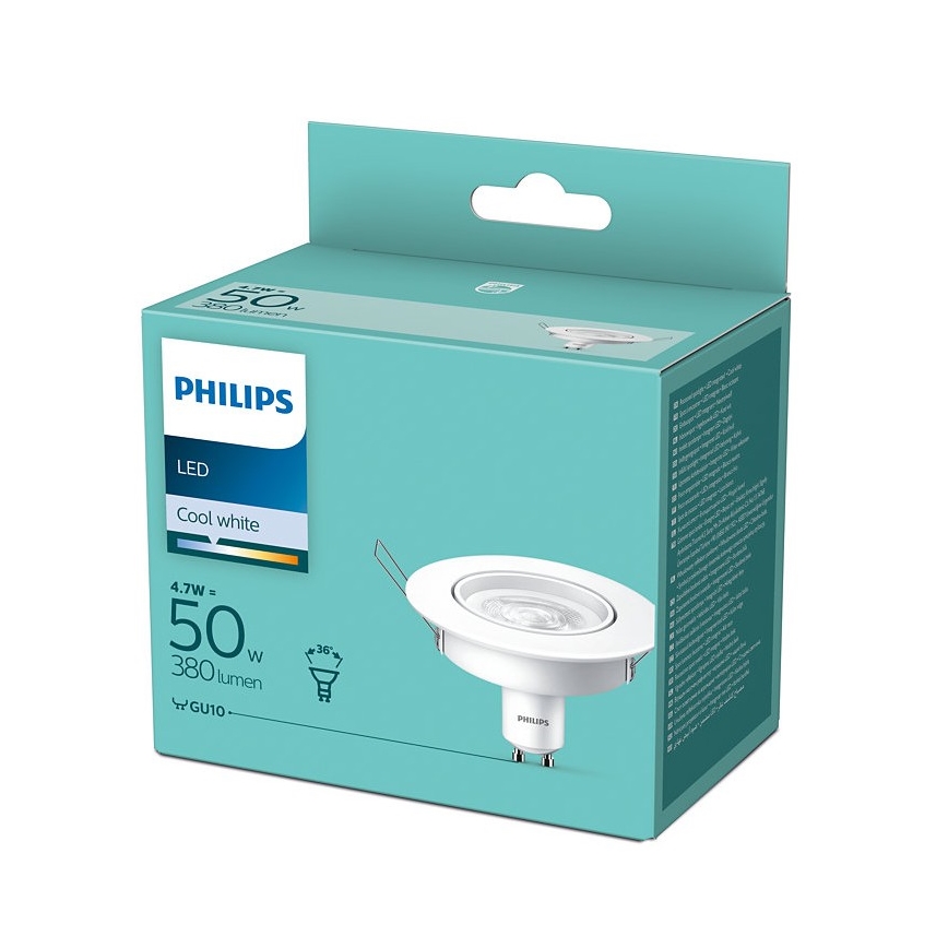 LED Лампочка для точкового світильника Philips GU10/4,7W/230V 4000K