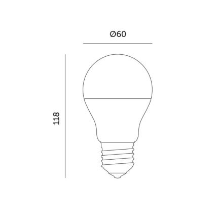 LED Лампочка для вирощування рослин PLANTY E27/11W/230V 1200K білий