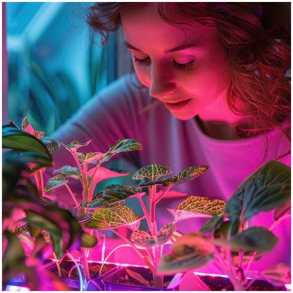 LED Лампочка для вирощування рослин PLANTY E27/24W/230V 1200K