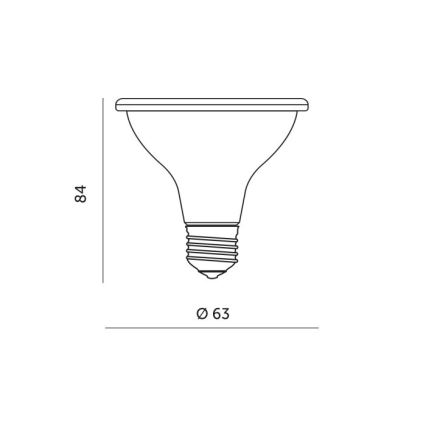 LED Лампочка для вирощування рослин PLANTY E27/7W/230V 1200K чорний