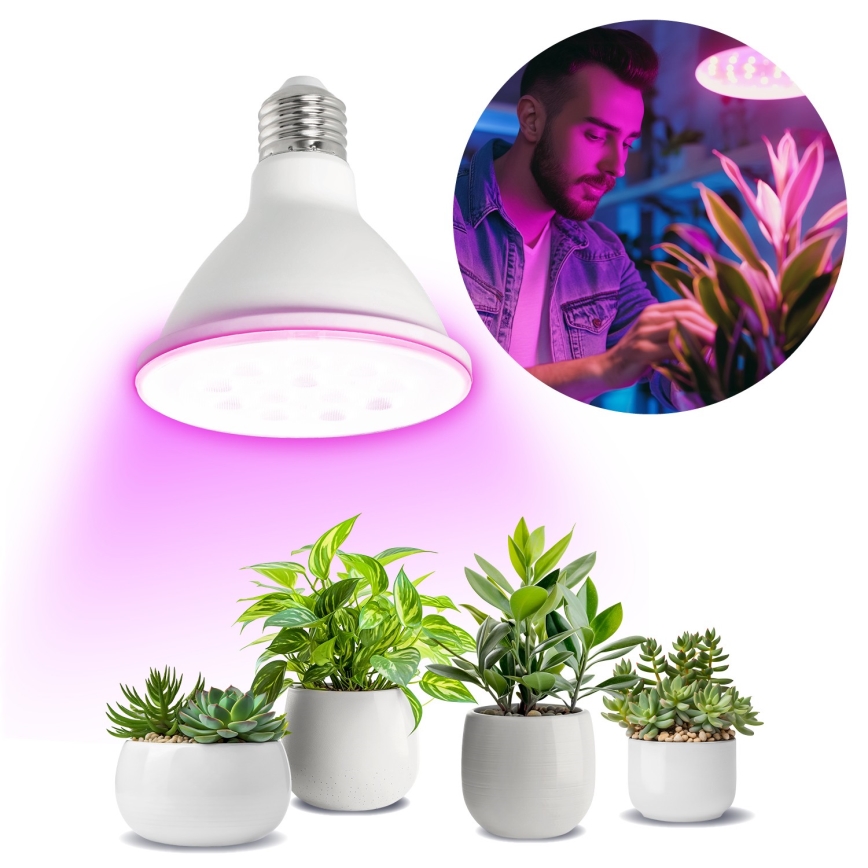 LED Лампочка для вирощування рослин VITABLOOM E27/9W/230V 1200K білий - Brilagi