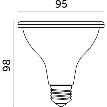LED Лампочка для вирощування рослин VITABLOOM E27/9W/230V 1200K білий - Brilagi