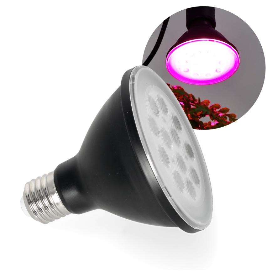 LED Лампочка для вирощування рослин VITABLOOM E27/9W/230V 1200K чорний - Brilagi
