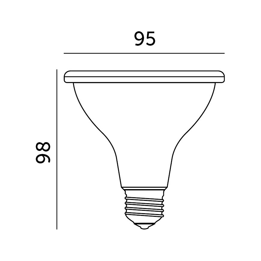 LED Лампочка для вирощування рослин VITABLOOM E27/9W/230V 1200K чорний - Brilagi