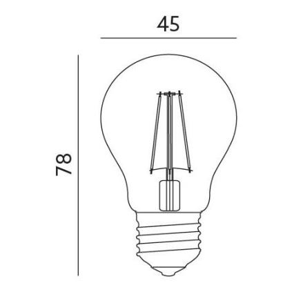 LED Лампочка E27/4W/230V 3000K