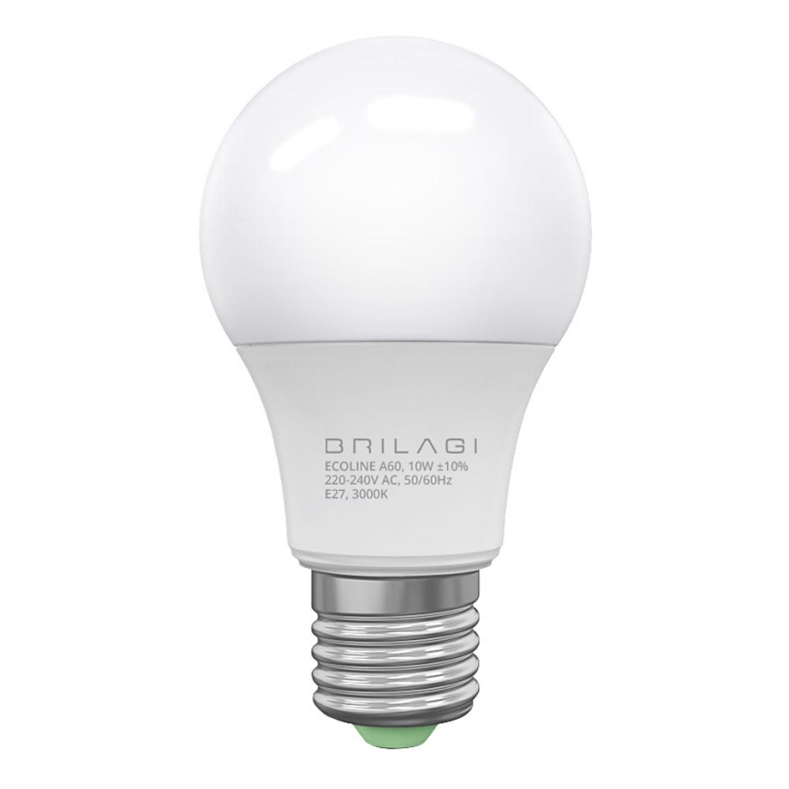 LED Лампочка ECOLINE A60 E27/10W/230V 3000K - Brilagi