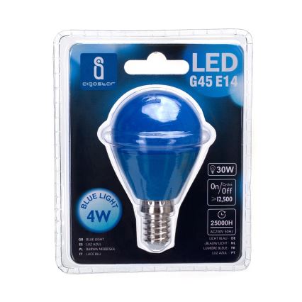 LED Лампочка G45 E14/4W/230V синій - Aigostar