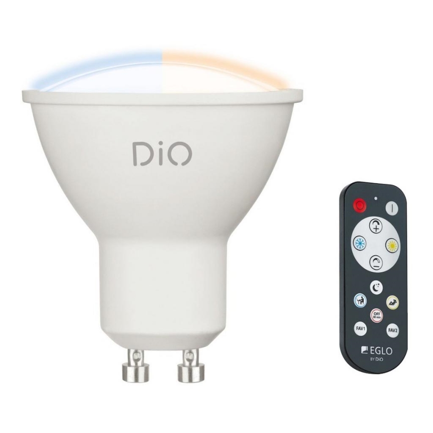LED Лампочка GU10/5W/230V 2700K-6500K + ДУ - Eglo
