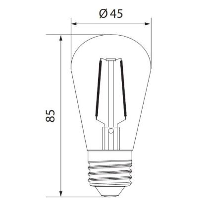 LED Лампочка LEDSTAR CLASIC ST45 E27/2W/230V 3000K