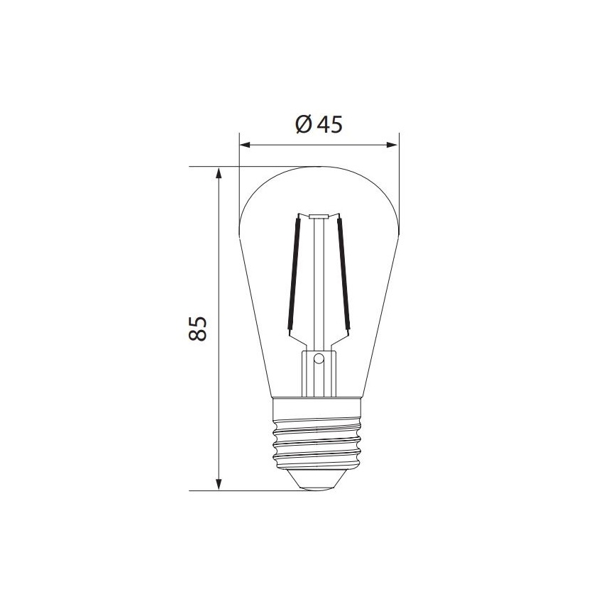 LED Лампочка LEDSTAR CLASIC ST45 E27/2W/230V 3000K