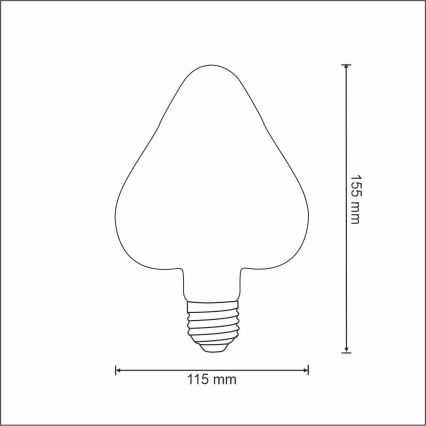 LED лампочка VINTAGE AMBER E27/2,5W/230V 2000K