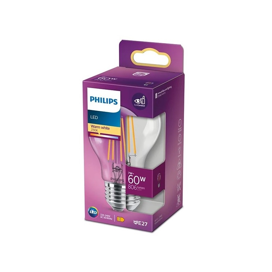 LED Лампочка VINTAGE Philips A60 E27/7W/230V 2700K
