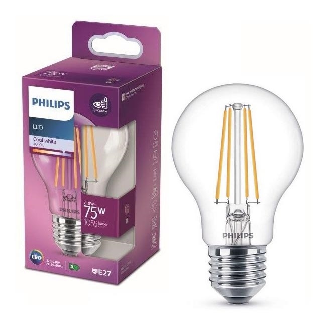 LED Лампочка VINTAGE Philips A60 E27/8,5W/230V 4000K