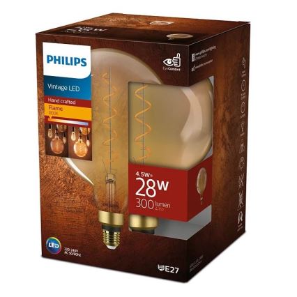 LED Лампочка VINTAGE Philips E27/4,5W/230V 1800K
