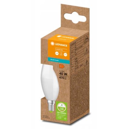 LED Лампочка з переробленого пластику B40 E14/4,9W/230V 4000K - Ledvance