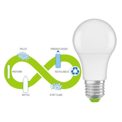 LED Лампочка з переробленого пластику E27/10W/230V 4000K - Ledvance