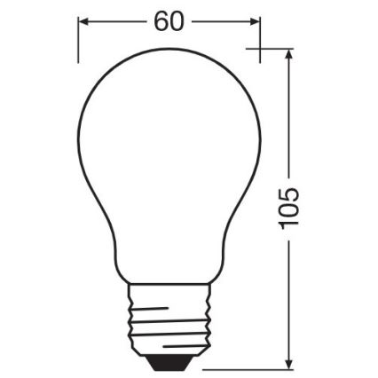LED лампочка з регулюванням яскравості A60 E27/7W/230V 2700K - Osram
