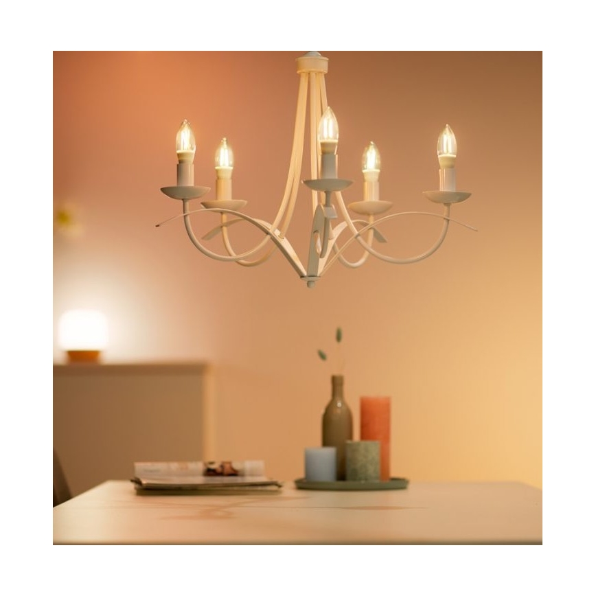 LED лампочка з регулюванням яскравості FILAMENT C35 E14/4,9W/230V 2700-6500K CRI 90 Wi-Fi – WiZ