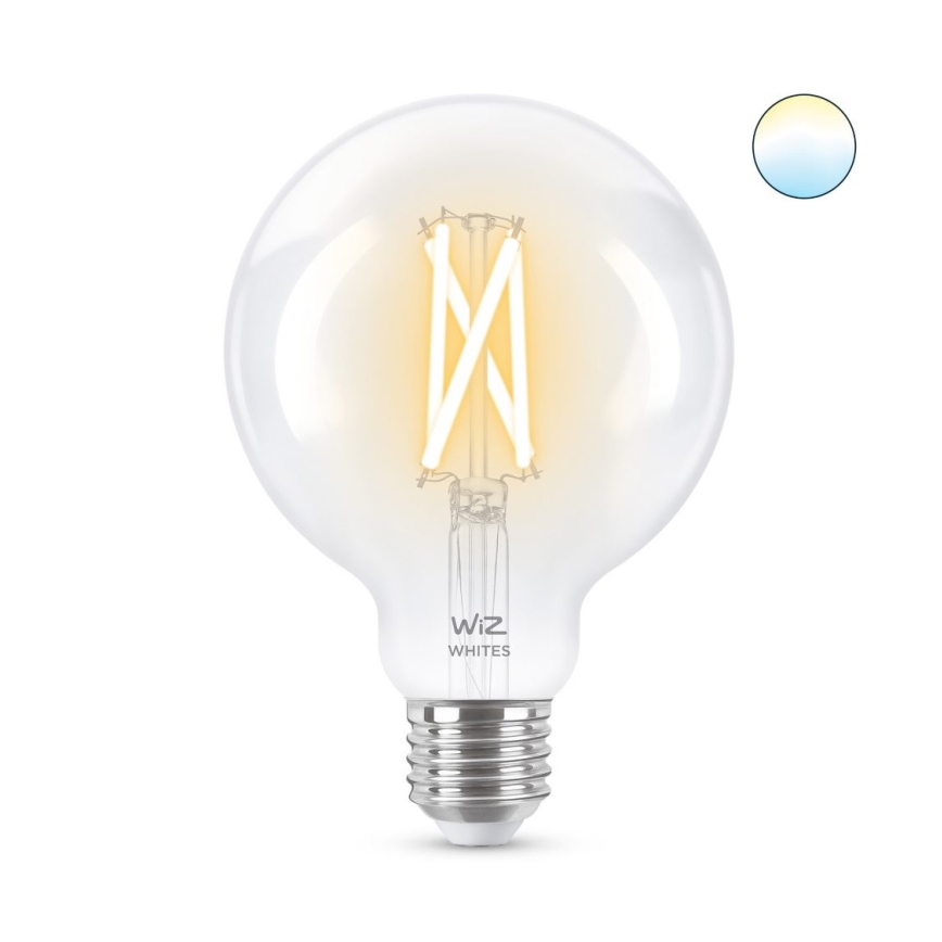 LED лампочка з регулюванням яскравості FILAMENT G95 E27/6,7W/230V 2700-6500K CRI 90 Wi-Fi – WiZ