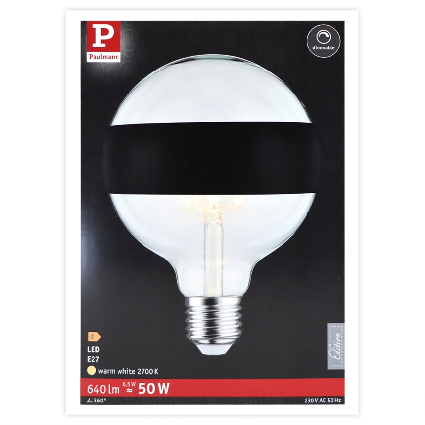 LED Лампочка з регулюванням яскравості GLOBE E27/6,5W/230V 2700K - Paulmann 28682