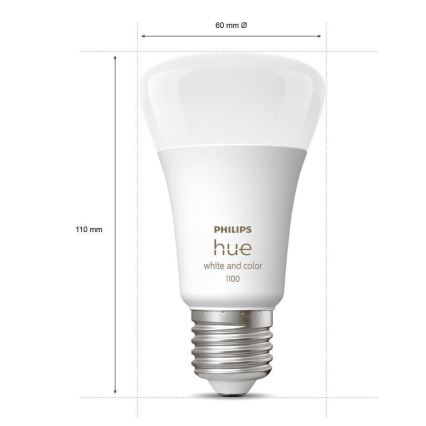 LED Лампочка з регулюванням яскравості Philips Hue White And Color Ambiance A60 E27/9W/230V 2000-6500K