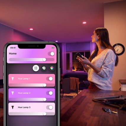 LED лампочка з регулюванням яскравості Philips Hue White And Color Ambiance E27/6,5W/230V 2000-6500K