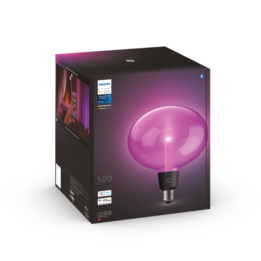 LED лампочка з регулюванням яскравості Philips Hue White And Color Ambiance E27/6,5W/230V 2000-6500K