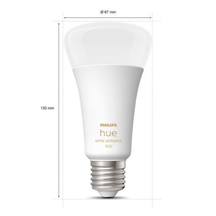 LED Лампочка з регулюванням яскравості Philips Hue WHITE AMBIANCE E27/13W/230V 2200-6500K