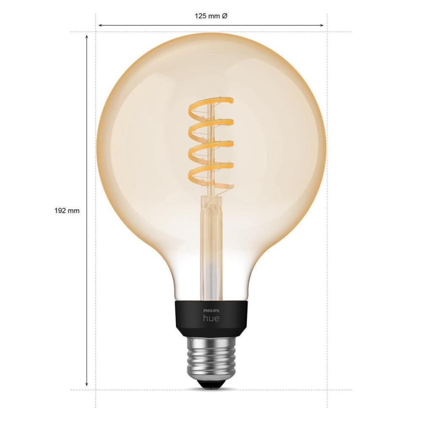 LED Лампочка з регулюванням яскравості Philips Hue WHITE AMBIANCE G125 E27/7W/230V 2200-4500K
