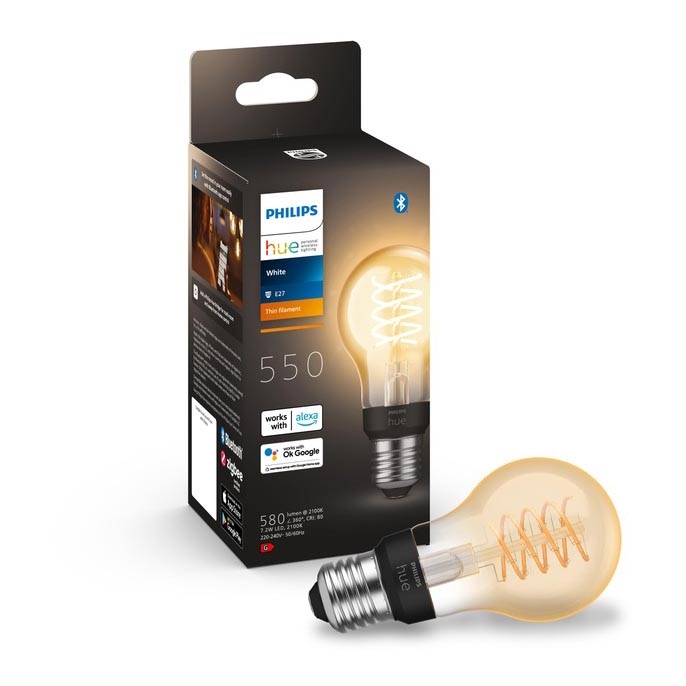 LED лампочка з регулюванням яскравості Philips Hue WHITE FILAMENT A60 E27/7W/230V 2100K