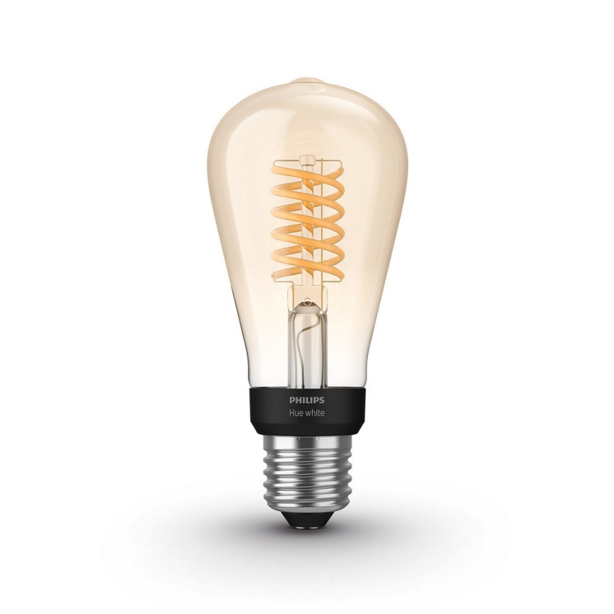 LED лампочка з регулюванням яскравості Philips Hue WHITE FILAMENT ST64 E27/7W/230V 2100K