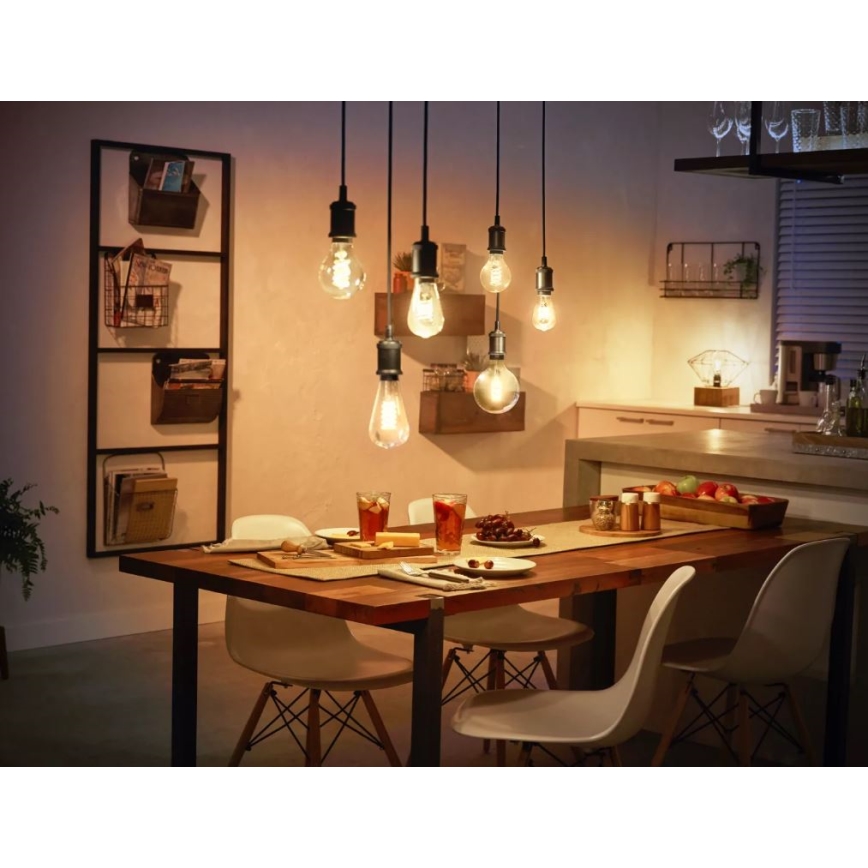 LED лампочка з регулюванням яскравості Philips Hue WHITE FILAMENT ST72 E27/7W/230V 2100K