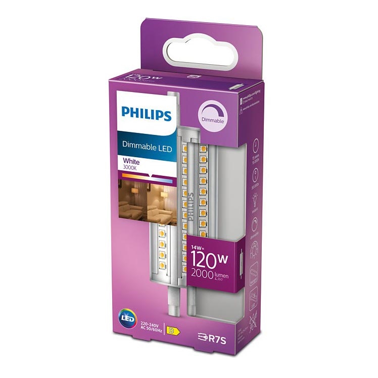 LED Лампочка з регулюванням яскравості Philips R7s/14W/230V 3000K 118 мм