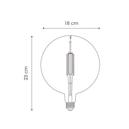 LED лампочка з регулюванням яскравості VINTAGE EDISON G180 E27/4W/230V 2700K