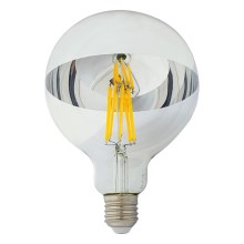 LED Лампочка DECOR MIRROR G125 E27/12W/230V срібний 4200K