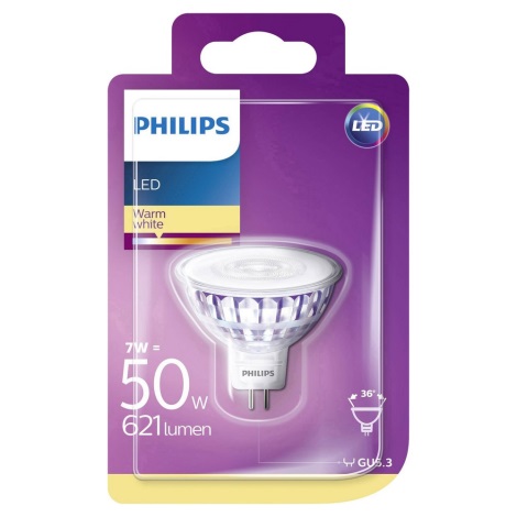 LED Лампочка Philips GU5,3/7W/12V 2700K