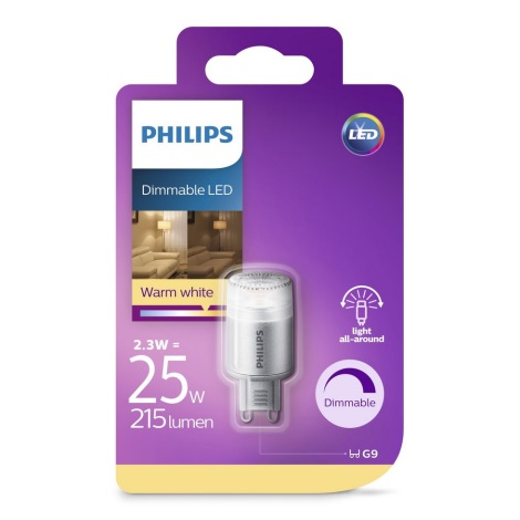 LED лампочка з регулюванням яскравості Philips G9/2,3W/230V 2700K