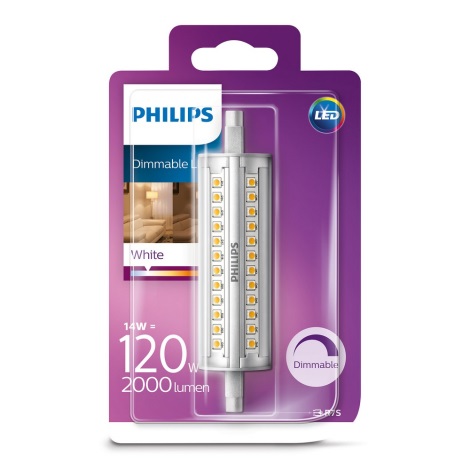 LED Лампочка з регулюванням яскравості Philips R7s/14W/230V 3000K 118 мм
