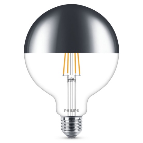 LED лампочка з регулюванням яскравості та дзеркальною сферичною колбою MODERN Philips E27/8W/230V 2700K