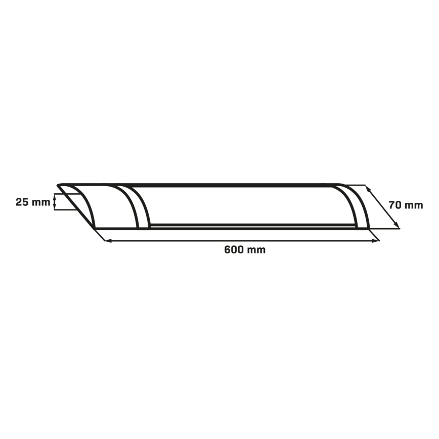 LED лінійний світильник LED/18Вт/230В 4000К 60 см чорний