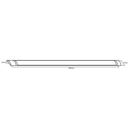 LED лінійний світильник LED/50W/230V 4000K 150 cm чорний