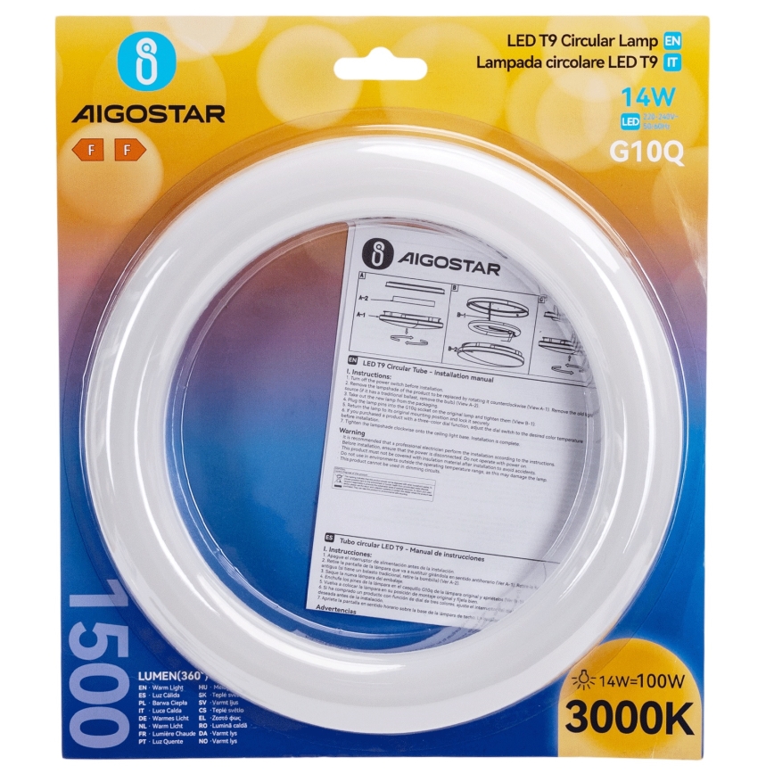 LED люмінесцентна трубка G10q/14W/230V 3000K - Aigostar